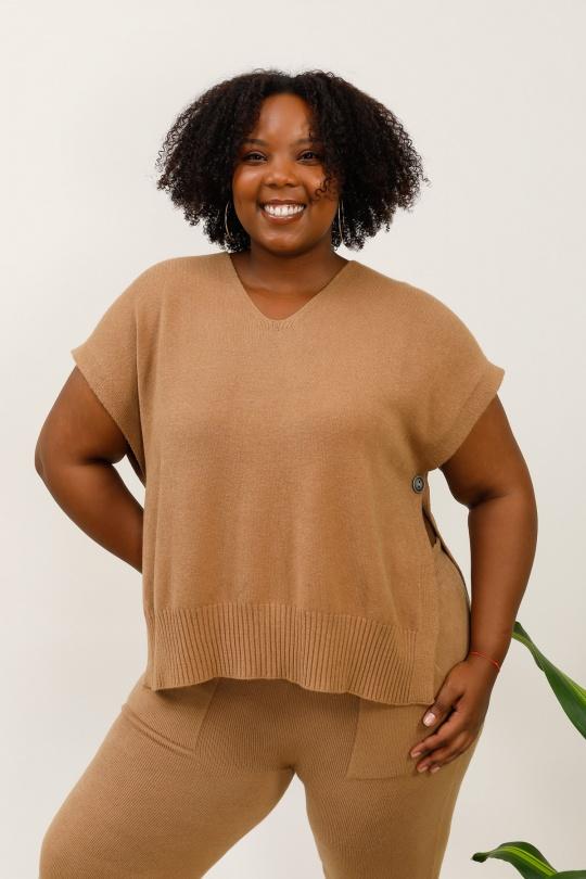 Jumpers Women Camel For Her Paris (SHINIE) 86801 Efashion Paris