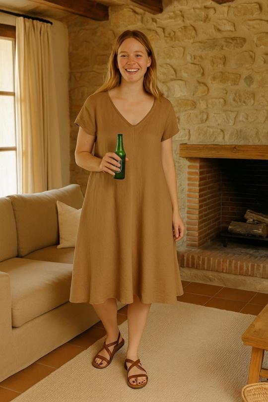 Robes mi-longues Femme Camel For Her Paris (SHINIE) 8212 Efashion Paris