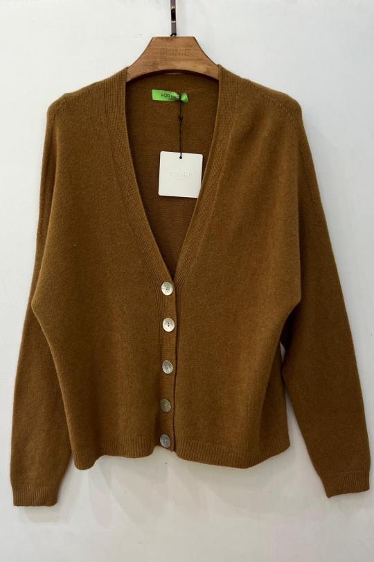 Gilets Femme Jaune clair For Her Paris (SHINIE) 86128 Efashion Paris