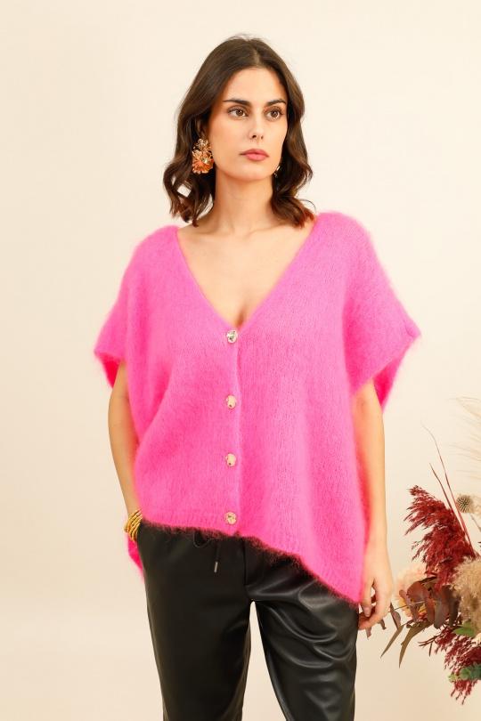 Gilets Femme Rose fluo For Her Paris (SHINIE) 9201A Efashion Paris