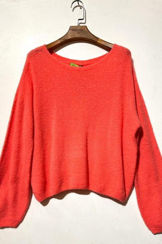 Pulls Femme Rose fluo For Her Paris (SHINIE) 9627 Efashion Paris