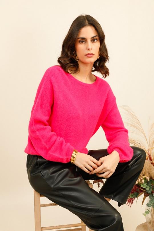 Pulls Femme Rose fluo For Her Paris (SHINIE) 9627 Efashion Paris