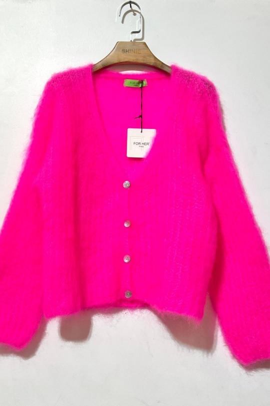 Gilets Femme Rose fluo For Her Paris (SHINIE) 9237A Efashion Paris