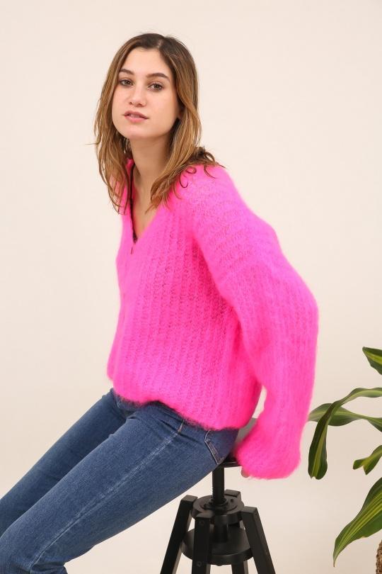 Gilets Femme Rose fluo For Her Paris (SHINIE) 9237A Efashion Paris