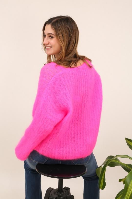 Gilets Femme Rose fluo For Her Paris (SHINIE) 9237A Efashion Paris