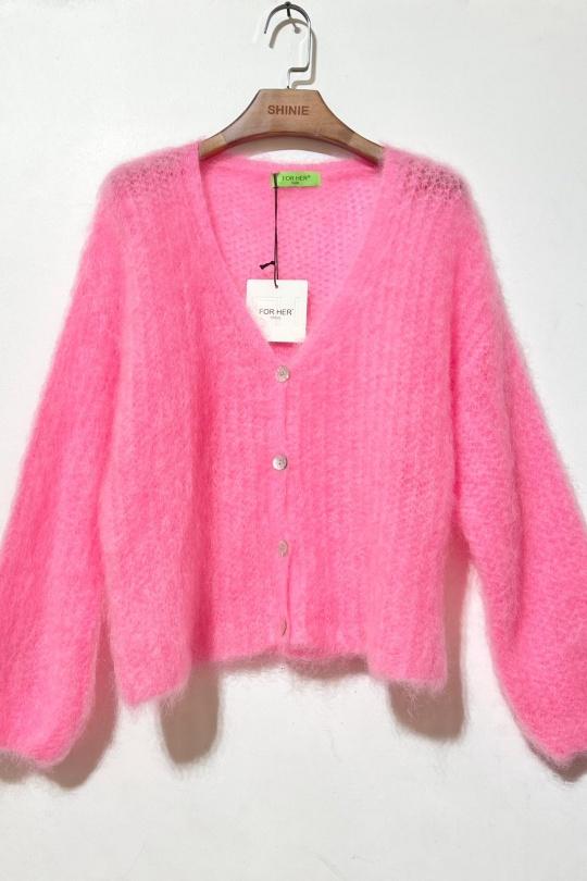 Gilets Femme Rose fluo For Her Paris (SHINIE) 9237A Efashion Paris