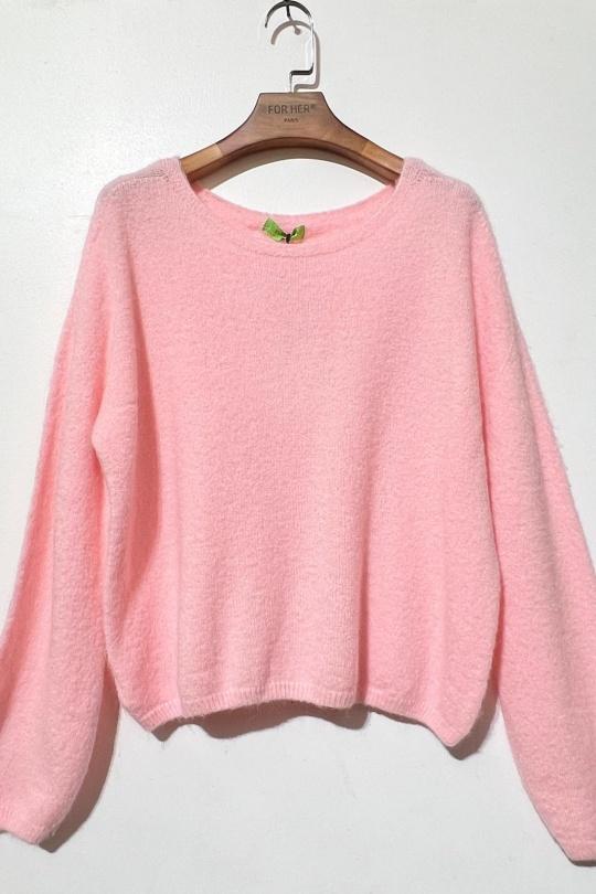 Pulls Femme Rose fluo For Her Paris (SHINIE) 9627 Efashion Paris