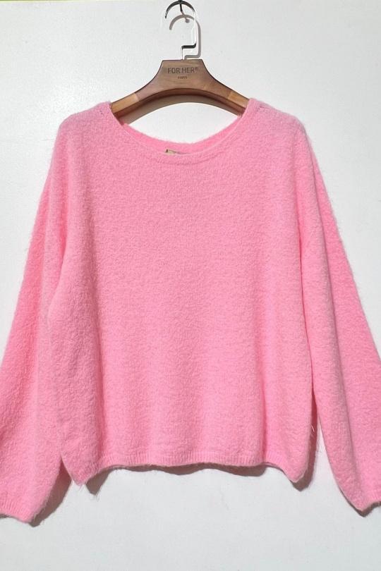 Pulls Femme Rose fluo For Her Paris (SHINIE) 9627 Efashion Paris