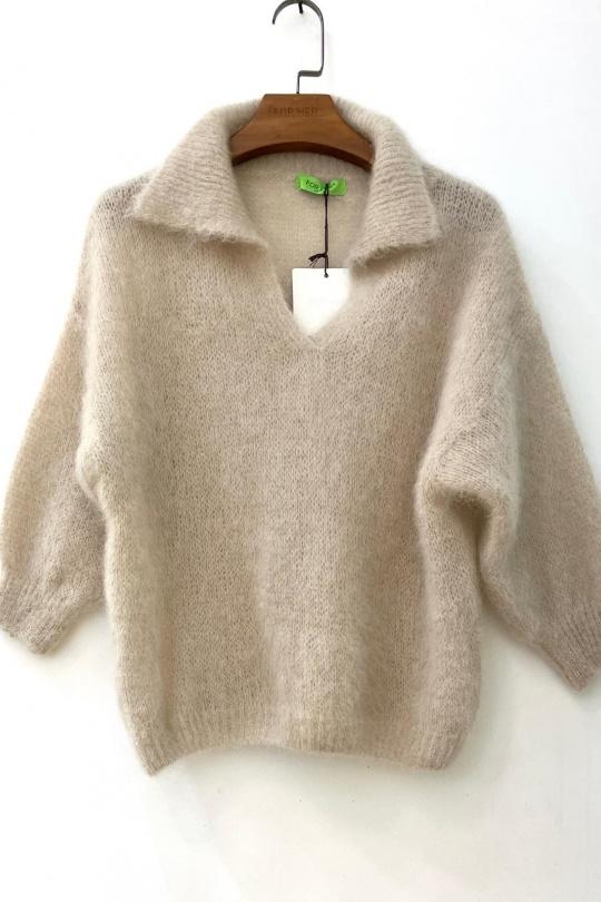 Jumpers Women Beige For Her Paris (SHINIE) 9216A Efashion Paris