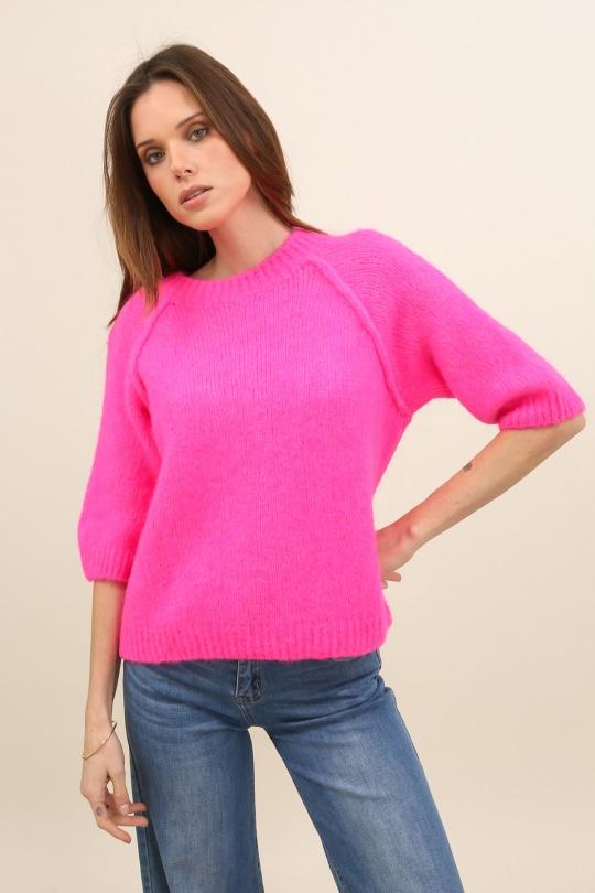 Pulls Femme Rose fluo For Her Paris (SHINIE) 9633 Efashion Paris