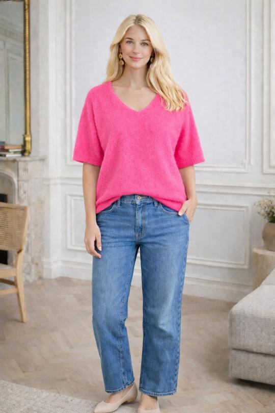 Pulls Femme Rose fluo For Her Paris (SHINIE) 9635 Efashion Paris