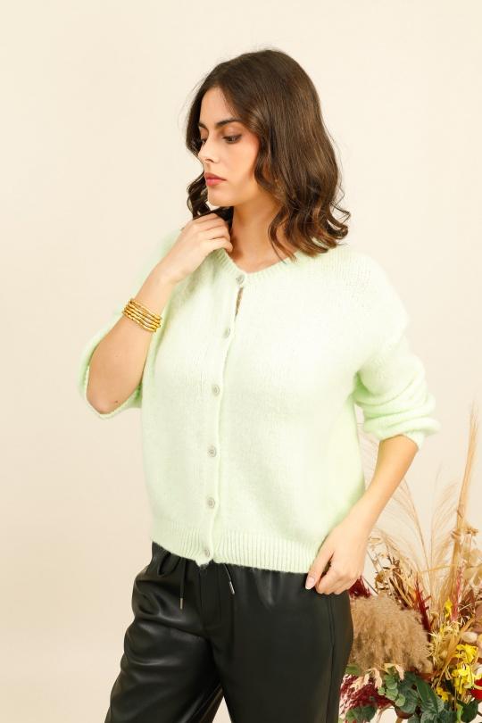 Gilets Femme Vert clair For Her Paris (SHINIE) 9605 Efashion Paris