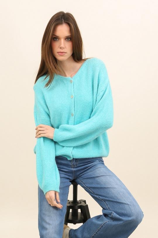 Gilets Femme Vert clair For Her Paris (SHINIE) 9605 Efashion Paris