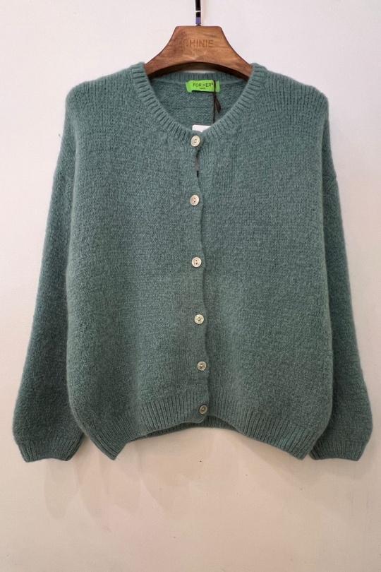 Gilets Femme Vert clair For Her Paris (SHINIE) 9605 Efashion Paris