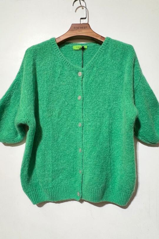 Gilets Femme Vert clair For Her Paris (SHINIE) 9615 Efashion Paris