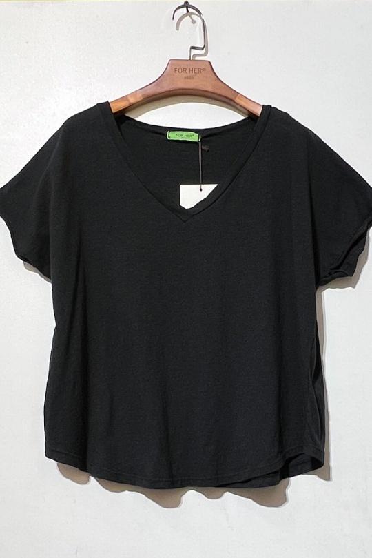 T-shirts Femme Noir For Her Paris (SHINIE) 0813 Efashion Paris