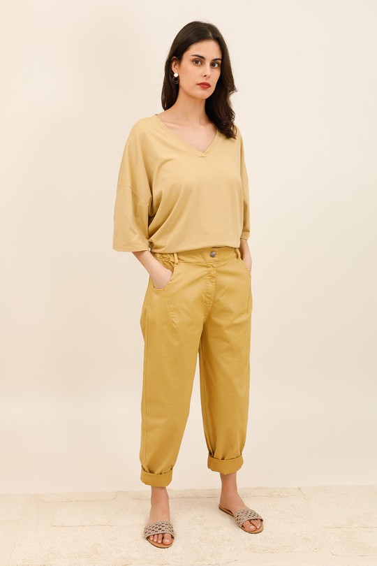 Trousers Women Beige For Her Paris (SHINIE) 9806d Efashion Paris