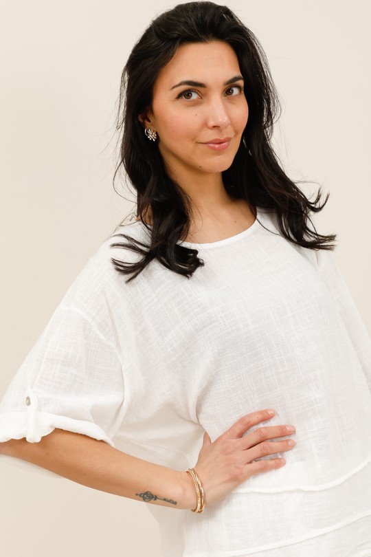 Tops Femme Blanc For Her Paris (SHINIE) 9823d Efashion Paris