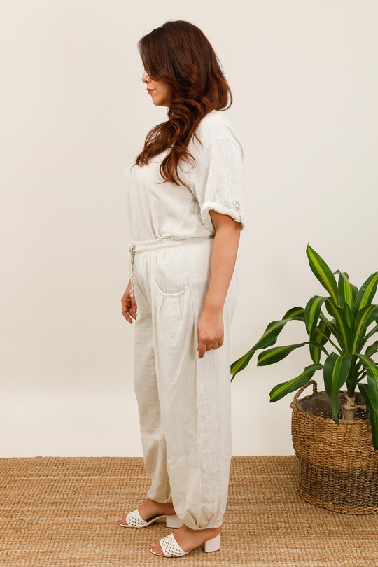 Pantalons Femme Blanc For Her Paris (SHINIE) 9825d Efashion Paris