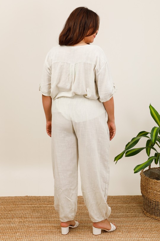 Pantalons Femme Blanc For Her Paris (SHINIE) 9825d Efashion Paris