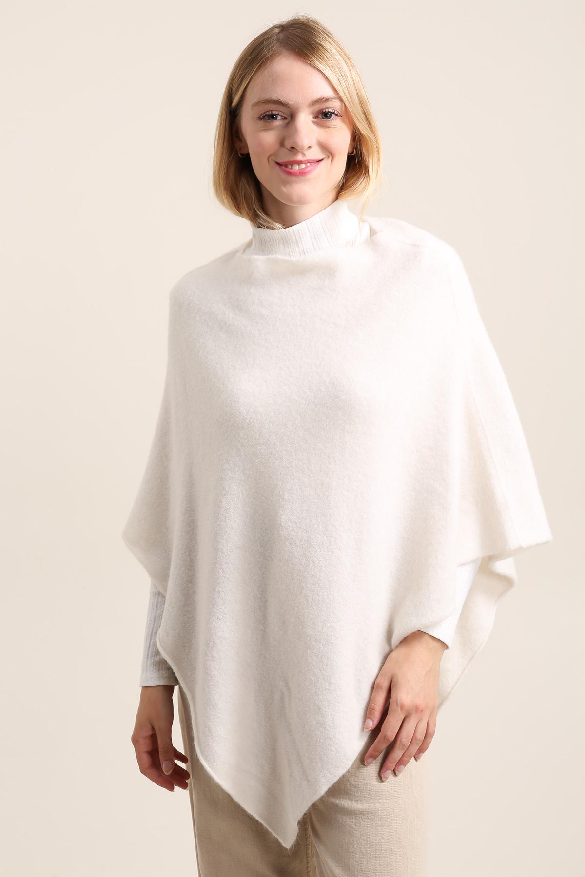 Capes et ponchos Femme Ecru For Her Paris (SHINIE) 69102PONCHO #c Efashion Paris