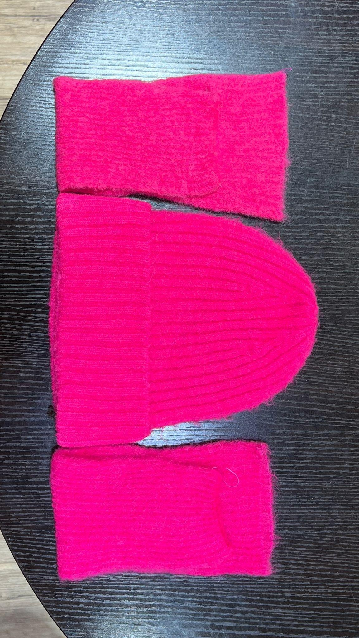 Ensembles Accessoires Fushia For Her Paris (SHINIE) 9610&9609 OU 2617 ENSEMBLE MITAINES ET BONNET #c Efashion Paris