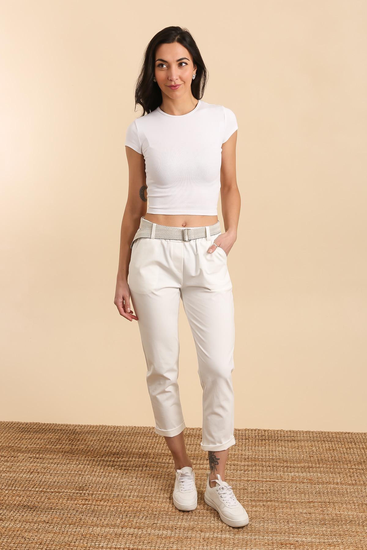 6811PANTALON-ECRU