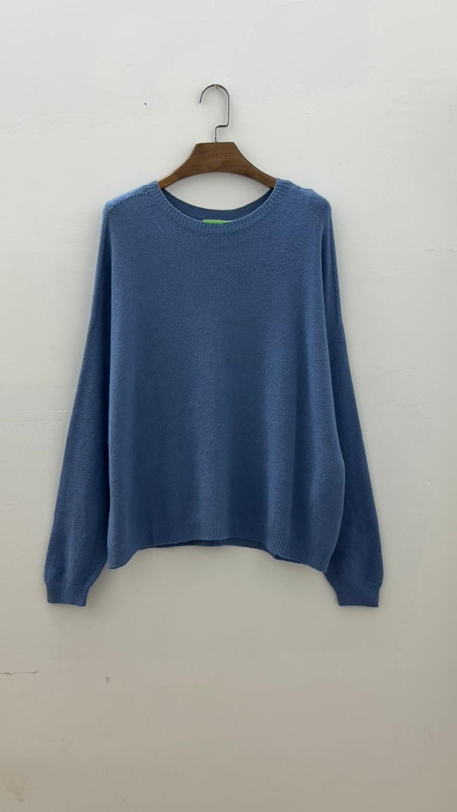 Pulls Femme Bleu pastel For Her Paris (SHINIE) 8665 #c Efashion Paris