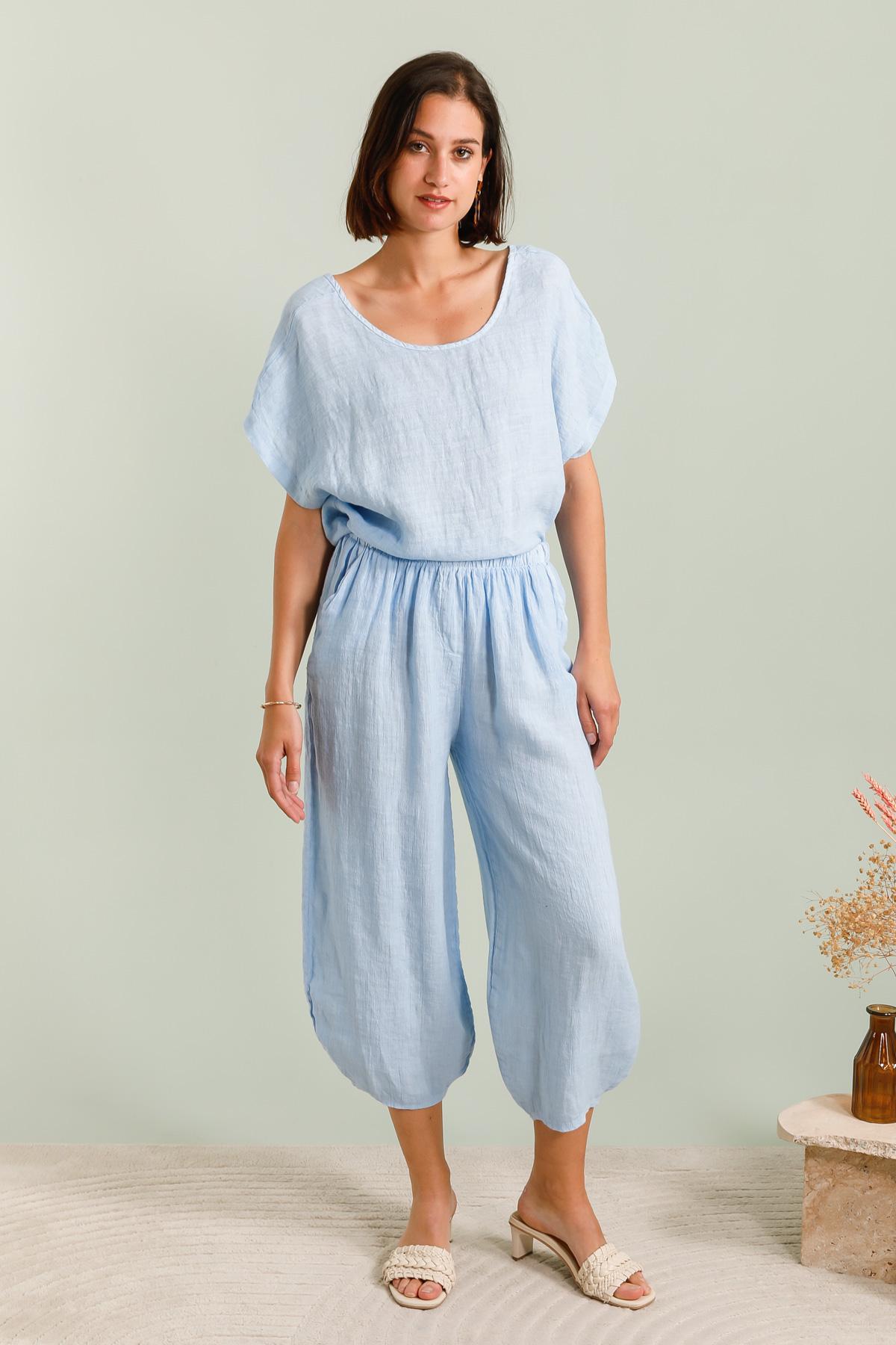 Pantacourts Femme Bleu ciel For Her Paris (SHINIE) 1810 #c Efashion Paris