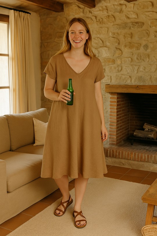 Robes mi-longues Femme Corail For Her Paris (SHINIE) 8212d #c Efashion Paris