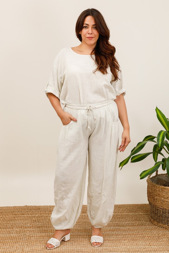 Pantalons Femme Blanc For Her Paris (SHINIE) 9825d #c Efashion Paris