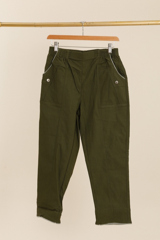 Pantacourts Femme Kaki J.S.T FOR MY (GRANDE TAILLE ) K8825A2025 Efashion Paris