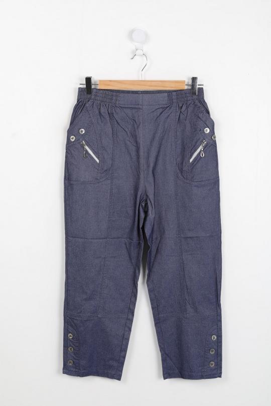 Pantacourts Femme Bleu marine J.S.T FOR MY (GRANDE TAILLE ) K8889A20 Efashion Paris