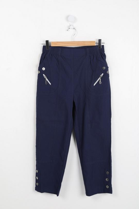 Pantaloni cropped Donna Marine blue J.S.T FOR MY (GRANDE TAILLE ) K8889A20 Efashion Paris