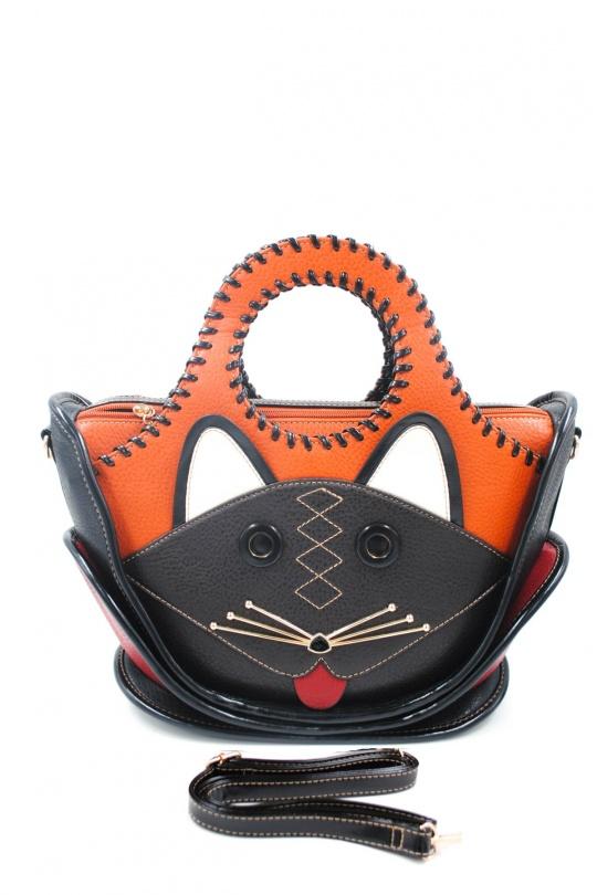 Handbags Bags Orange/brown Systyle 5550-3 Efashion Paris