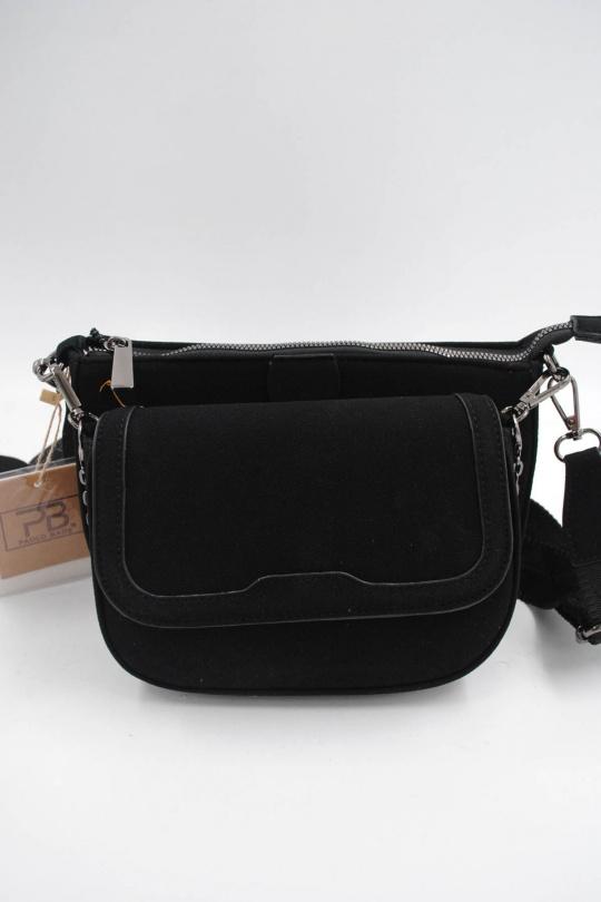 A tracolla Borse Black Systyle J-3780 Efashion Paris