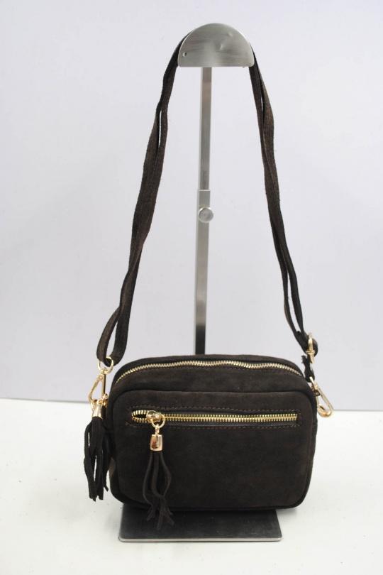 A tracolla Borse Brown Systyle CUIR-IT-871-3 Efashion Paris