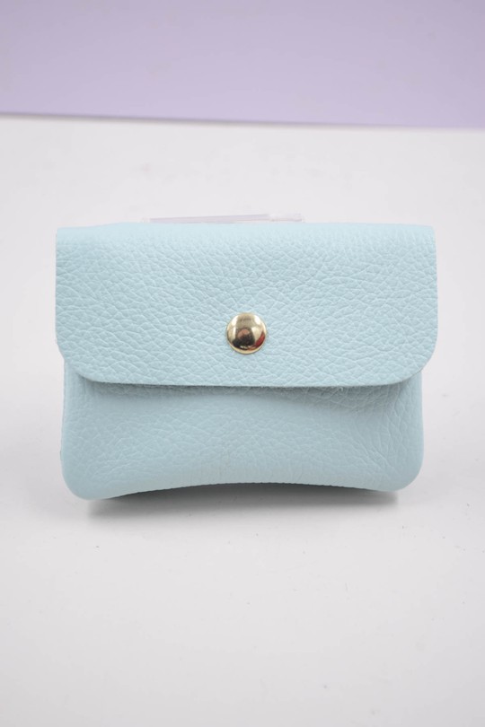 Petite maroquinerie Maroquinerie Bleu ciel Systyle CUIR-PM-IT-095-2-LITCHI GRAIN Efashion Paris