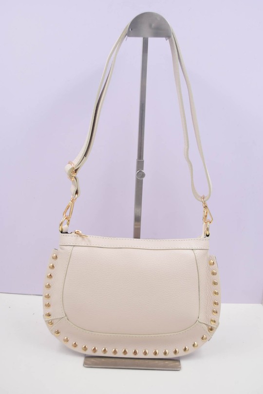 Sacs à bandoulière Maroquinerie Beige Systyle CUIR-IT-955-2-LITCHI Efashion Paris