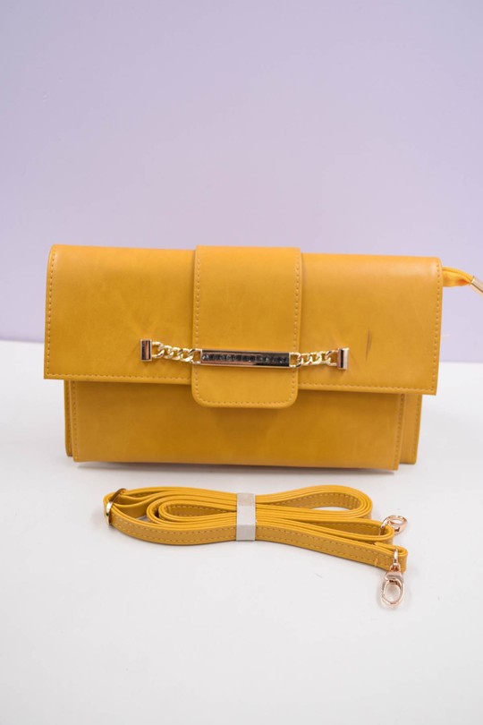 Sacs à bandoulière Maroquinerie Jaune Systyle YH-7021 Efashion Paris