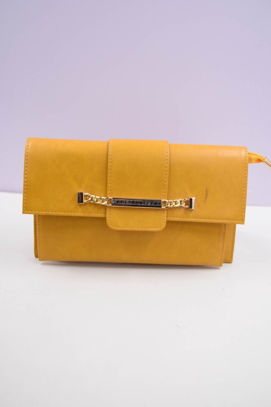 Sacs à bandoulière Maroquinerie Jaune Systyle YH-7021 Efashion Paris