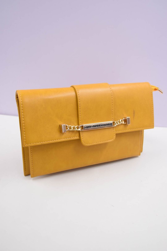 Sacs à bandoulière Maroquinerie Jaune Systyle YH-7021 Efashion Paris