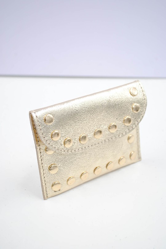 Petite maroquinerie Maroquinerie rose dorée Systyle CUIR-PM-100-1-BRILLANT Efashion Paris