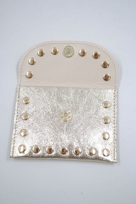 Petite maroquinerie Maroquinerie rose dorée Systyle CUIR-PM-100-1-BRILLANT Efashion Paris