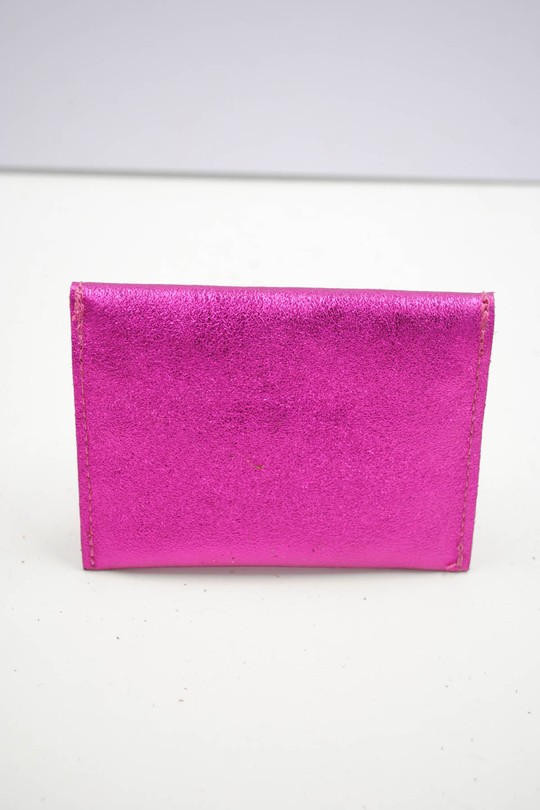 Petite maroquinerie Maroquinerie rose dorée Systyle CUIR-PM-100-1-BRILLANT Efashion Paris