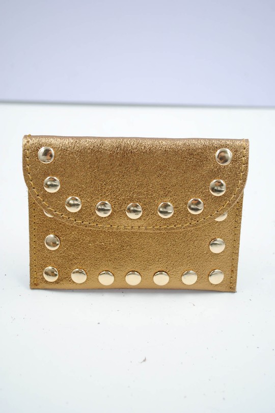 Petite maroquinerie Maroquinerie rose dorée Systyle CUIR-PM-100-1-BRILLANT Efashion Paris