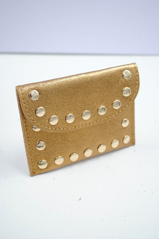 Petite maroquinerie Maroquinerie rose dorée Systyle CUIR-PM-100-1-BRILLANT Efashion Paris