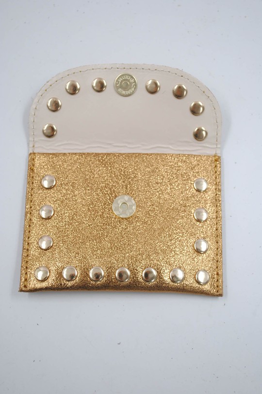 Petite maroquinerie Maroquinerie rose dorée Systyle CUIR-PM-100-1-BRILLANT Efashion Paris