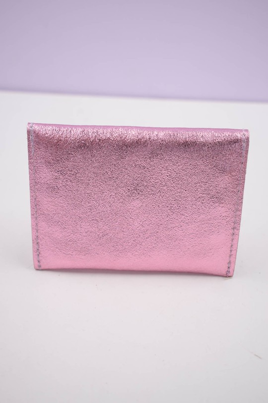 Petite maroquinerie Maroquinerie rose dorée Systyle CUIR-PM-100-1-BRILLANT Efashion Paris