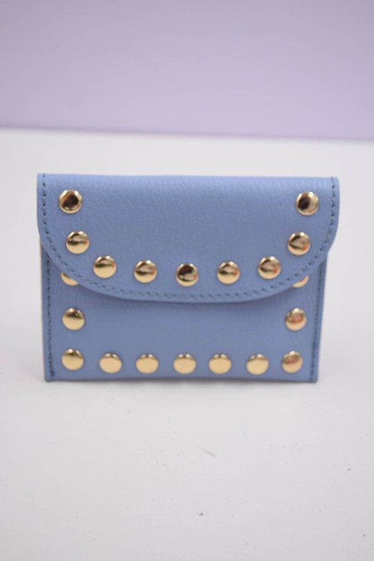 Petite maroquinerie Maroquinerie Bleu clair Systyle CUIR-PM-100-2-LITCHI Efashion Paris